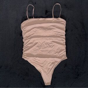 Ruched Babaton Contour Bodysuit in Taupe